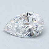 1.5 Carat Natural Diamond - PEAR - 1.7 - D - SI2 - Diamonds By Rothschild