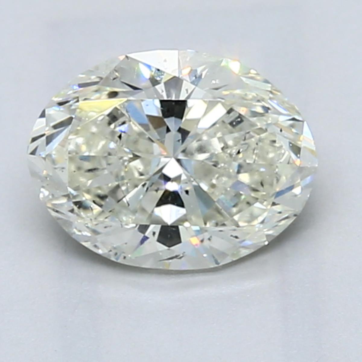 1.5 Carat Oval Cut Natural Diamond - J SI2 - 1.51ct - VG Symmetry Grade - Diamonds By Rothschild