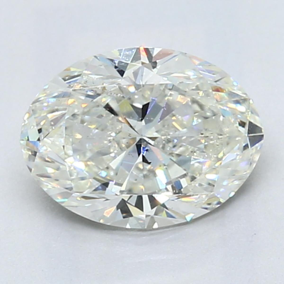1.5 Carat Oval Cut Natural Diamond - J SI2 - 1.7ct - EX Symmetry Grade - Diamonds By Rothschild