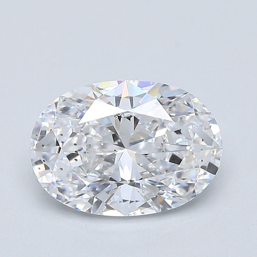 1.5 Carat Oval - Natural Diamond - 1.57 - D - SI1 - VG - VG - Diamonds By Rothschild