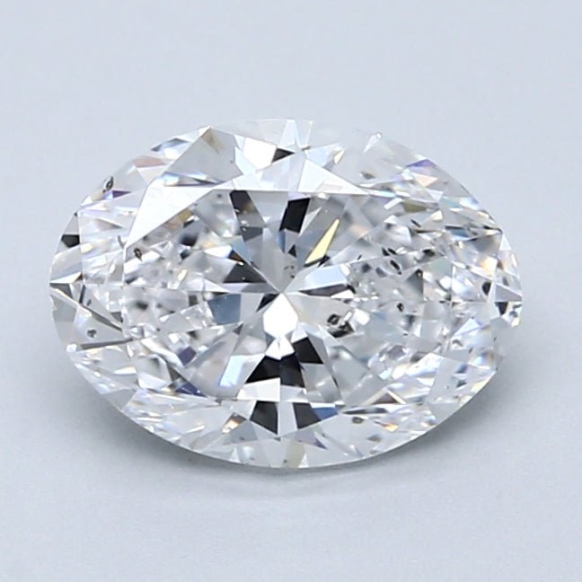 1.5 Carat Oval - Natural Diamond - 1.7 - D - SI2 - VG - EX - VG - Diamonds By Rothschild