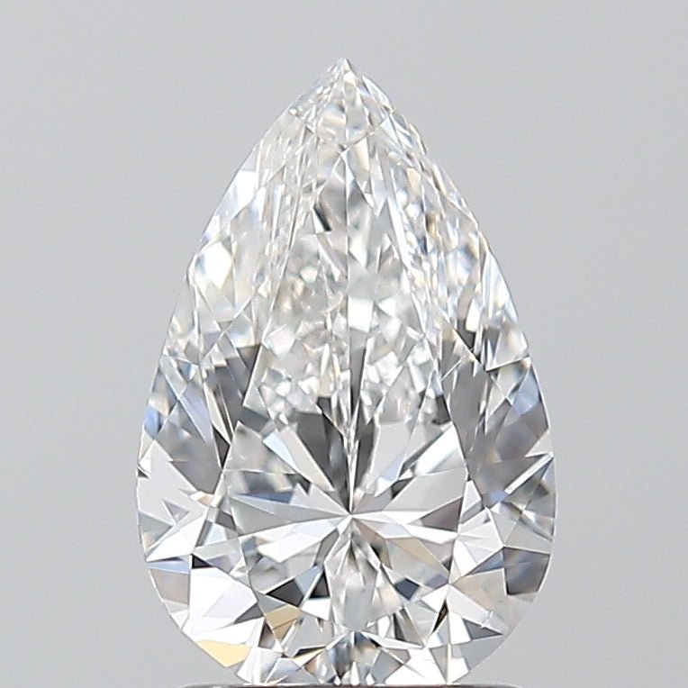 1.5 Carat Pear - Natural Diamond - 1.5 - E - VS2 - VG - EX - VG - Diamonds By Rothschild