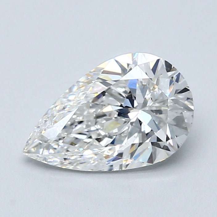 1.5 Carat Pear - Natural Diamond - 1.5 - F - SI1 - VG - EX - VG - Diamonds By Rothschild