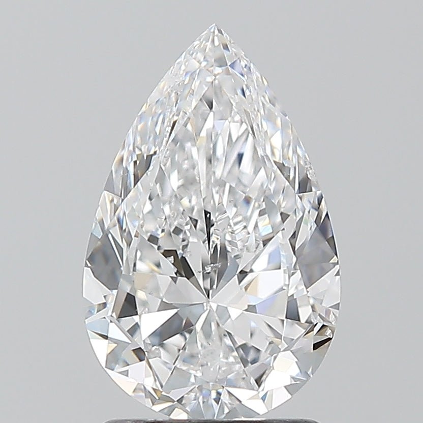 1.5 Carat Pear - Natural Diamond - 1.7 - D - SI1 - VG - EX - VG - Diamonds By Rothschild