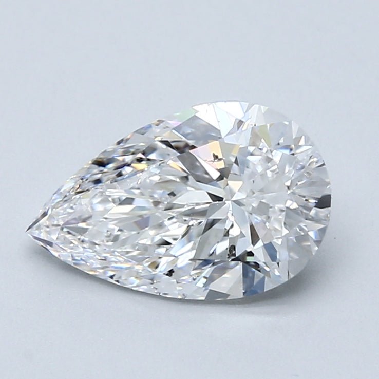 1.5 Carat Pear - Natural Diamond - 1.71 - D - SI2 - VG - EX - EX - Diamonds By Rothschild
