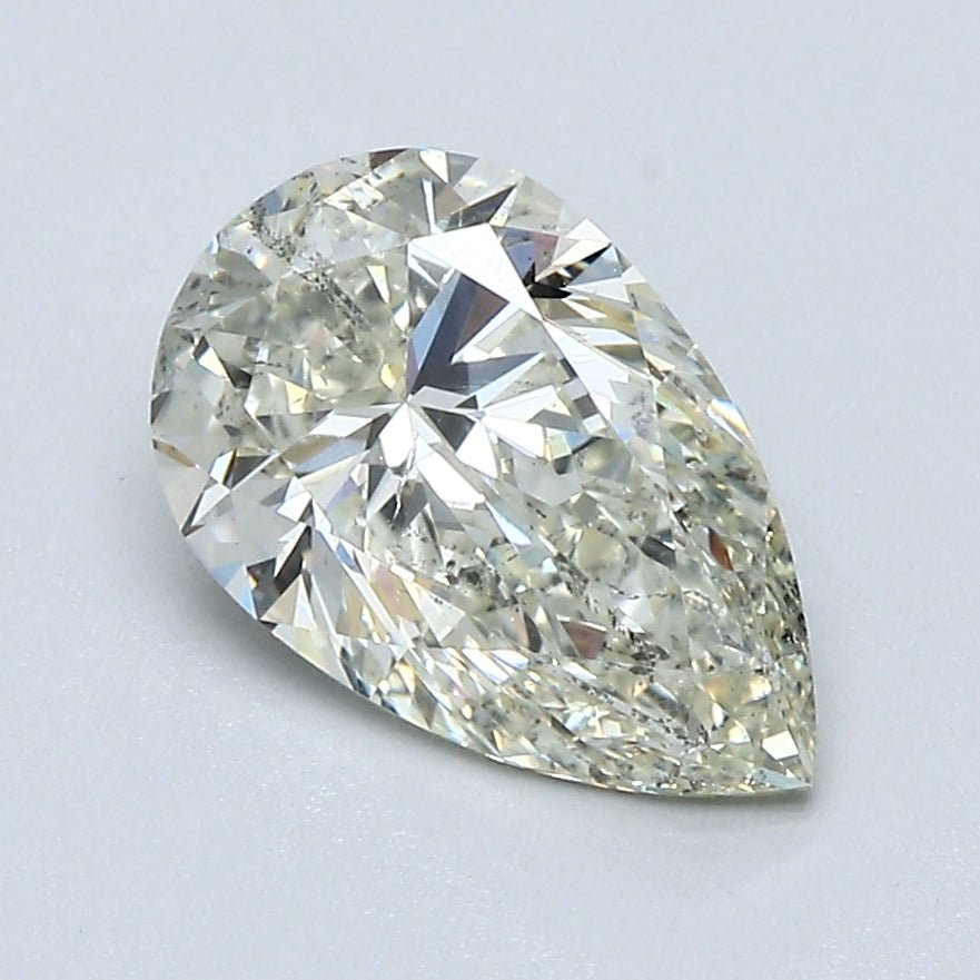 1.5 Carat Pear - Natural Diamond - 1.71 - L - SI2 - VG - EX - EX - Diamonds By Rothschild