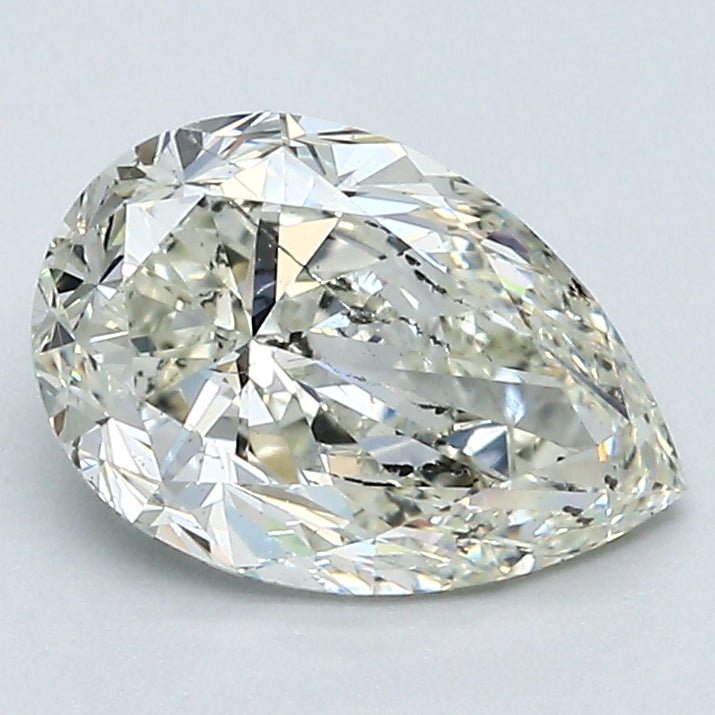 1.5 Carat Pear Shape Cut Natural Diamond - K SI2 - 1.7ct - EX Symmetry Grade - Diamonds By Rothschild