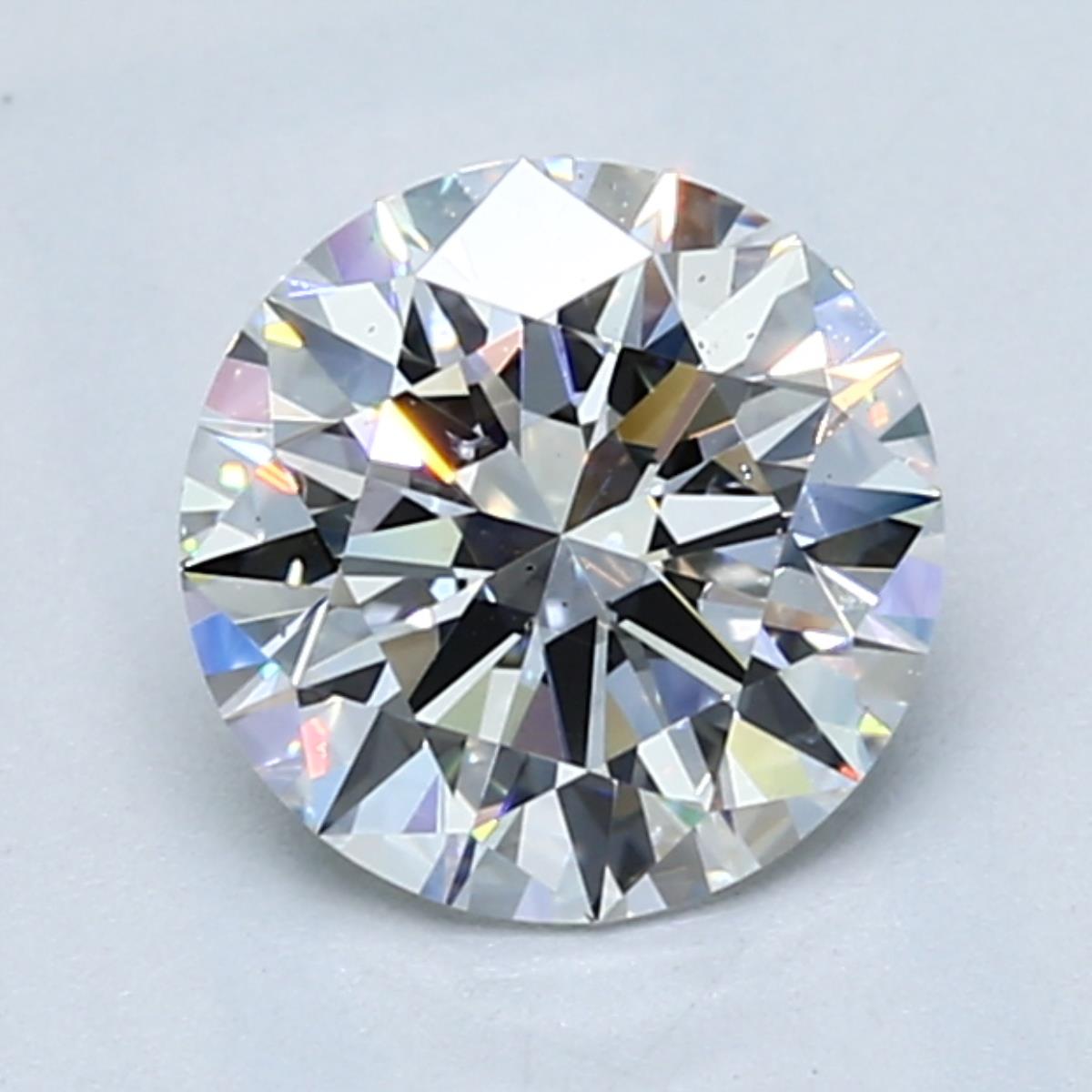 1.5 Carat ROUND - Natural Diamond - 1.4 - D - VS2 - EX - EX - Diamonds By Rothschild