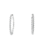 14KW Diamond Inside-Out Hoops, 35mm, 3.93cttw D-G SI - Front View
