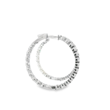 14KW Diamond Inside-Out Hoops, 35mm, 3.93cttw D-G SI - Alt Side View