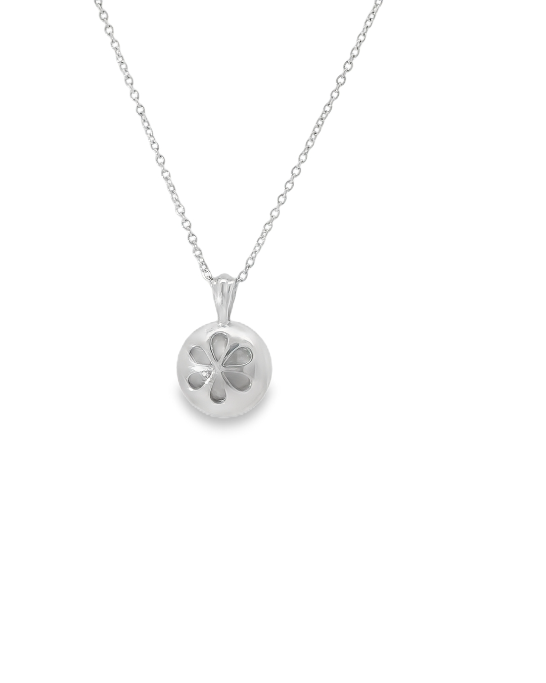 18KW Star Sapphire Bezel Necklace - 4.94CT - Back View