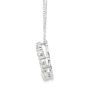 14KW Diamond Circle Pendant - 2.20cttw, 16-18in chain - Side View