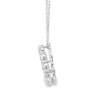 14KW Diamond Circle Pendant - 2.20cttw, 16-18in chain - Side View