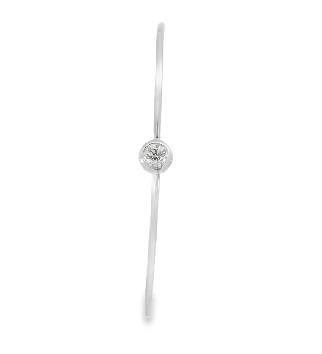 14kw Bezel Diamond Bangle - 0.32cttw F VS - Front View