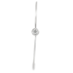 14kw Bezel Diamond Bangle - 0.32cttw F VS - Front View