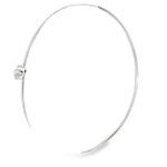 14kw Bezel Diamond Bangle - 0.32cttw F VS - Left View
