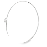 14kw Bezel Diamond Bangle - 0.32cttw F VS - Left View