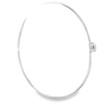 14kw Bezel Diamond Bangle - 0.32cttw F VS - Right View