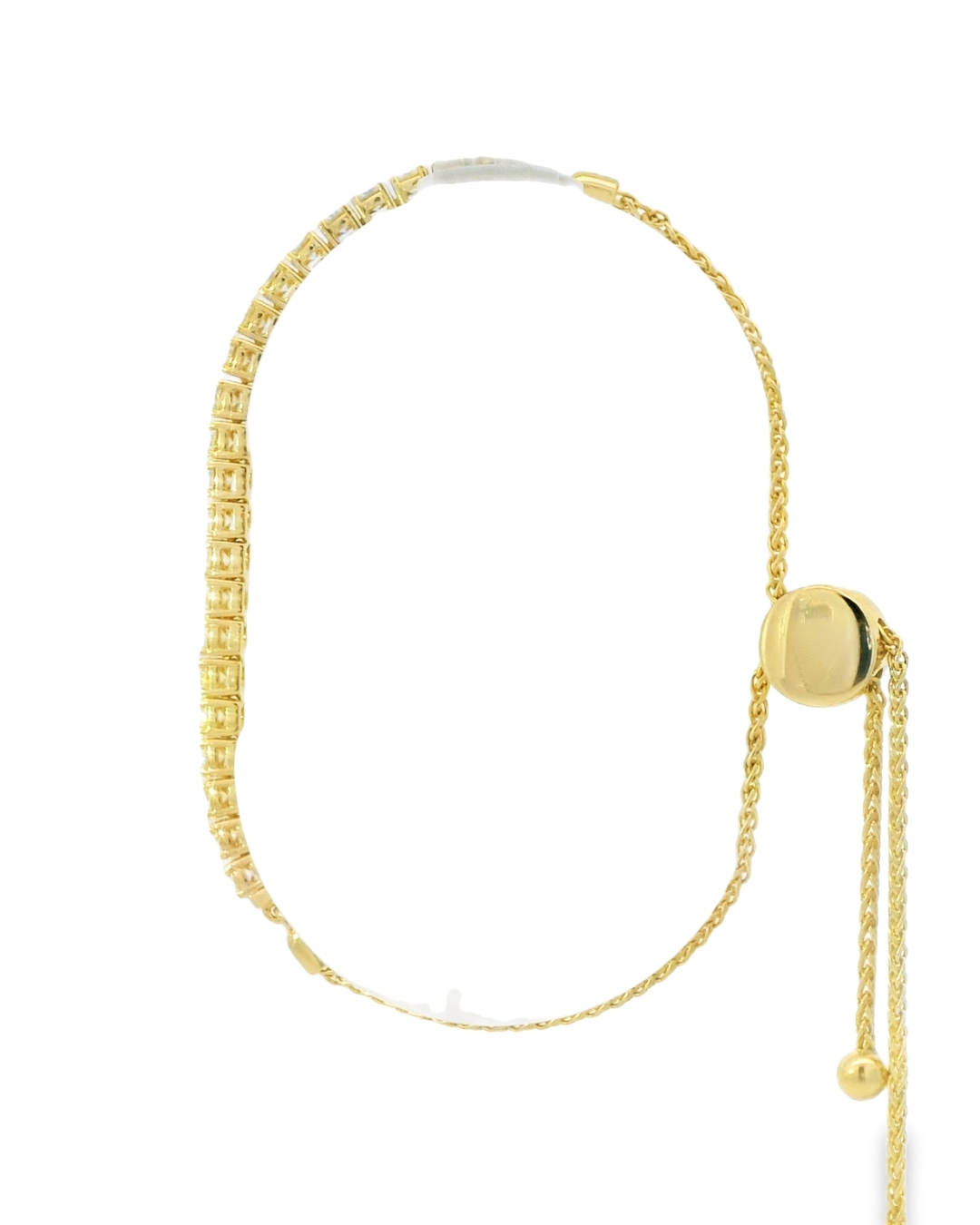 14KY Diamond Bolo Bracelet - 1.75 CTW - Side View