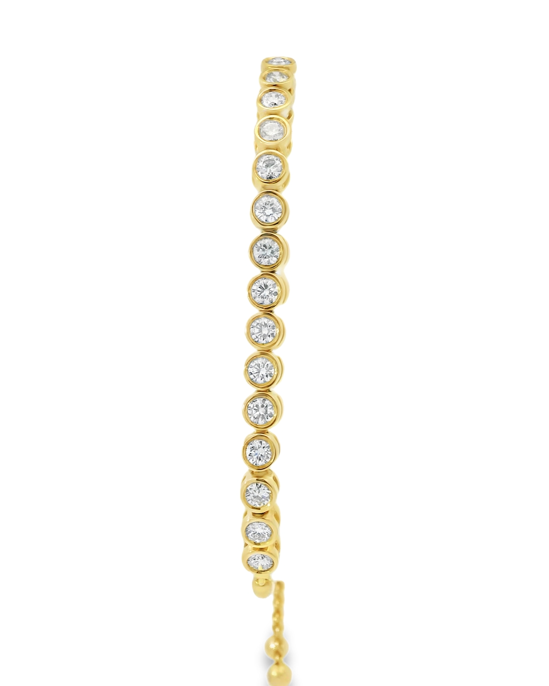 14KY Diamond Bezel Bolo Bracelet - 1.53 ctw - Front View