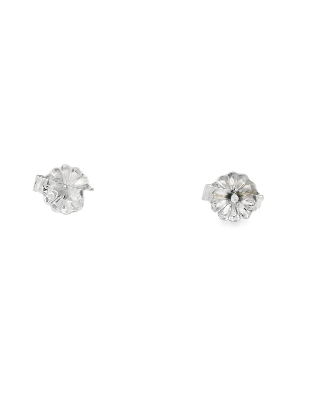 14KW Blue Zircon Stud Earrings - 2.28ctw - Back View