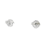 14KW Blue Zircon Stud Earrings - 2.28ctw - Back View