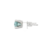 14KW Blue Zircon Stud Earrings - 2.28ctw - Left View