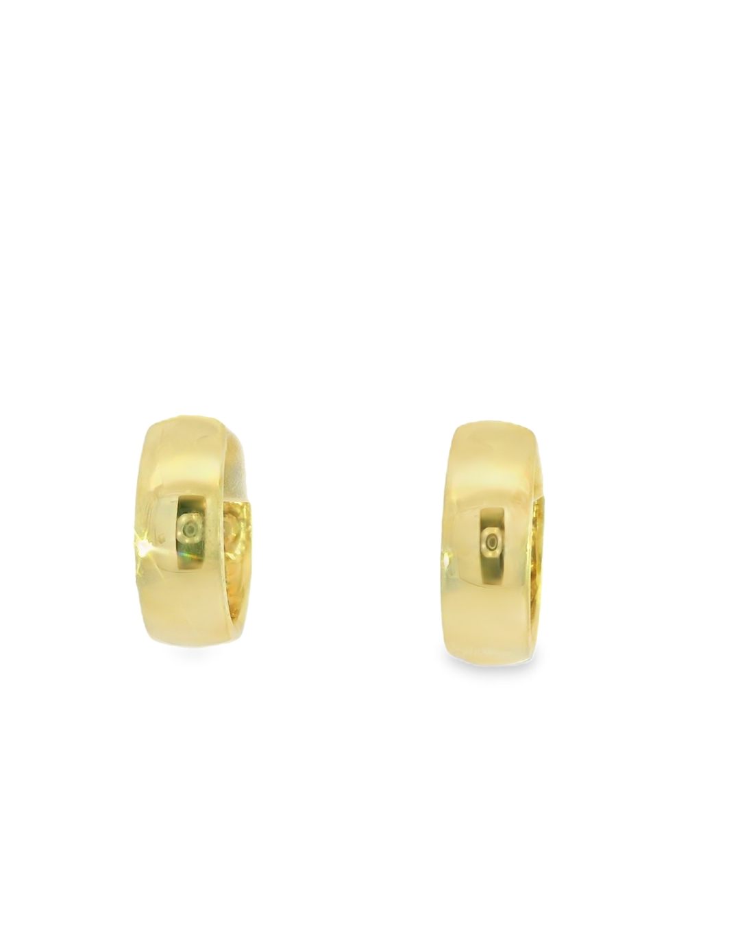 14KY Scattered Diamond Huggie Earrings - 0.25ctw - Back View