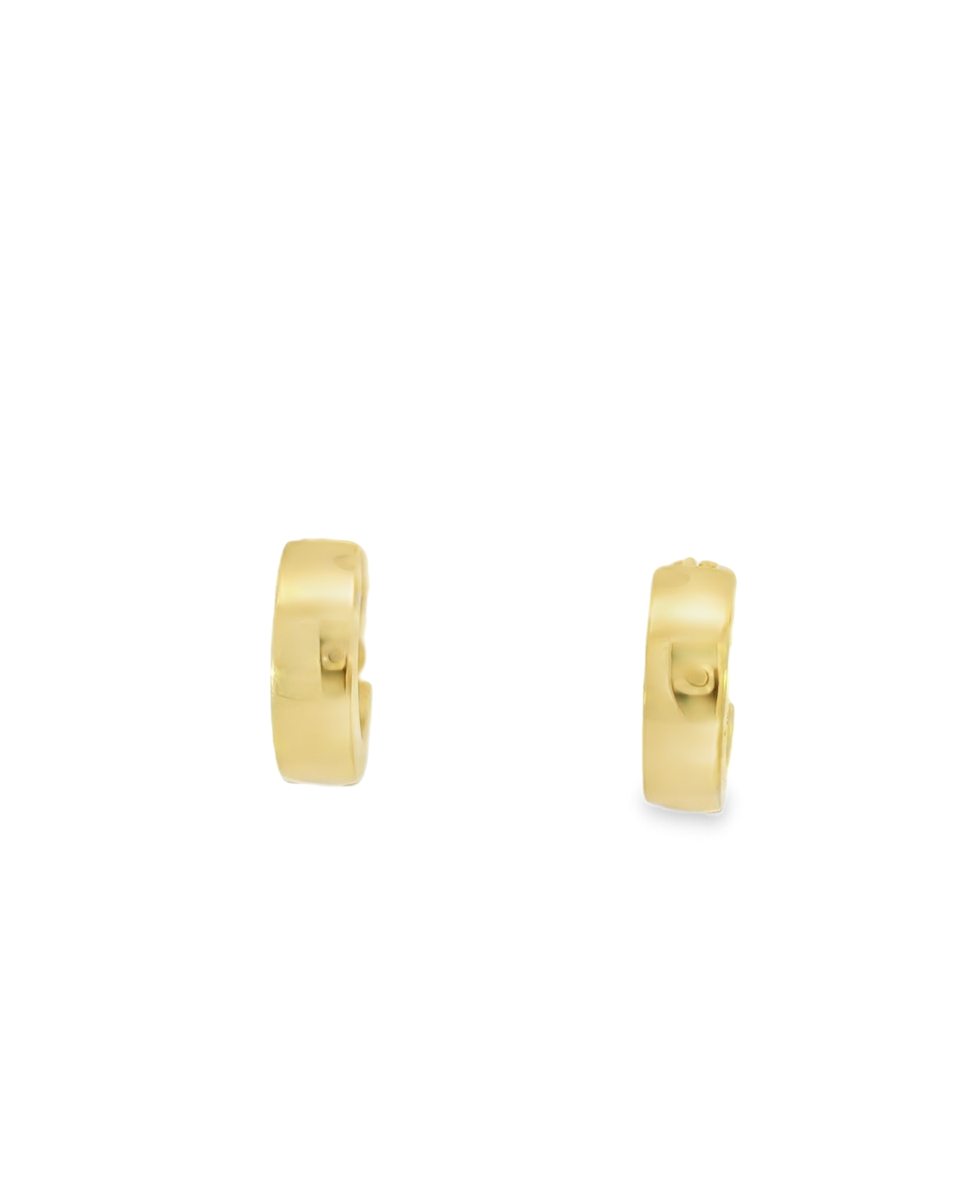 14KY Diamond Huggie Earrings in Yellow Gold - 0.21ctw - Back View