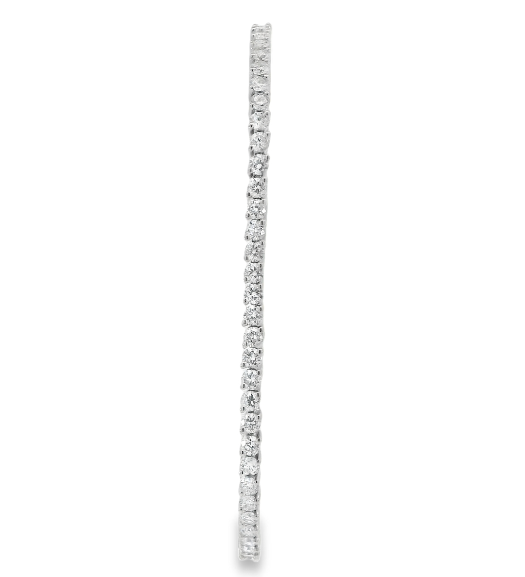 18KW Diamond Tennis Bracelet - 3.50ctw - Front View