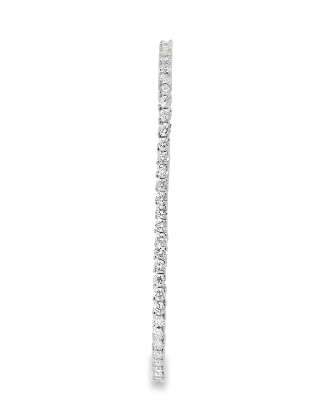 18KW Diamond Tennis Bracelet - 3.50ctw - Front View