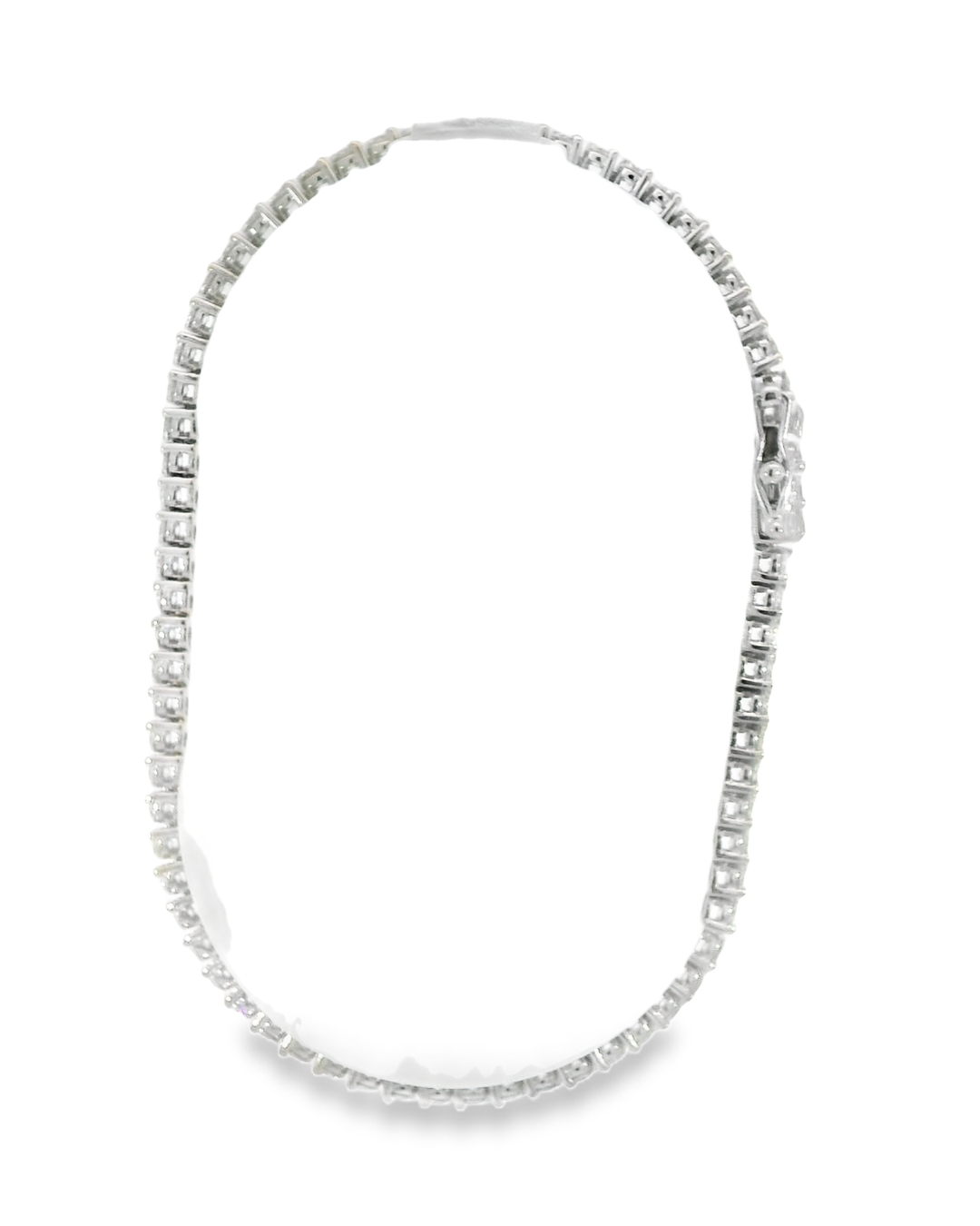 18KW Diamond Tennis Bracelet - 3.50ctw - Left View