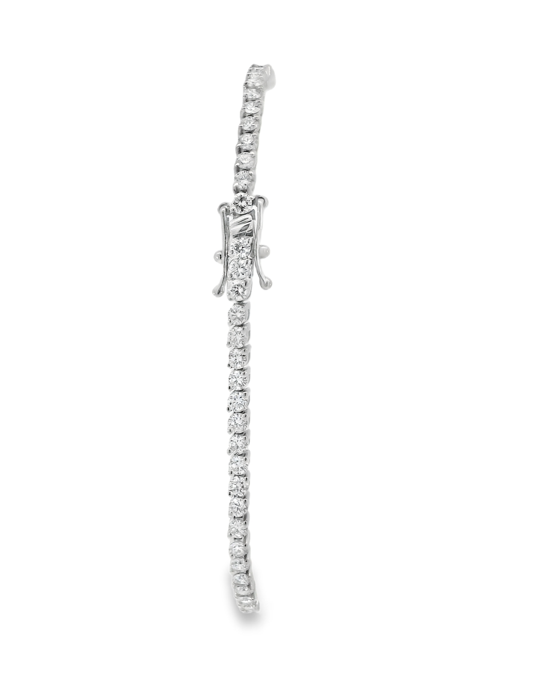 18KW Diamond Tennis Bracelet - 3.50ctw - Back View