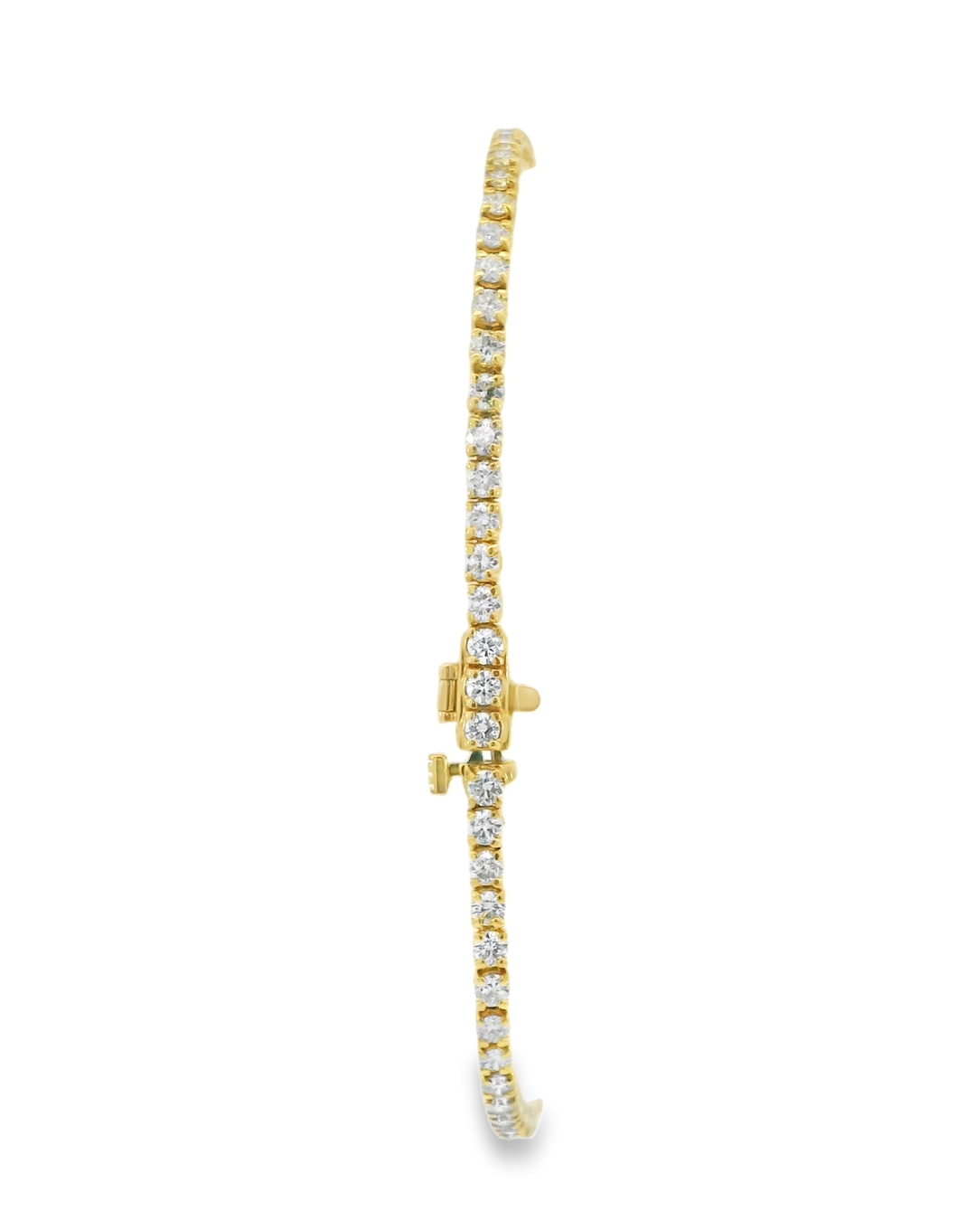 14KY Gold Diamond Bracelet - 2.83ctw - Back View