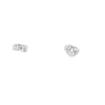 14KW Diamond Cross Stud Earrings - 0.25ctw - Back View