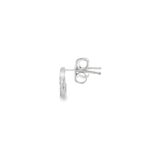 14KW Circle Diamond Studs - 0.10ctw - Left View