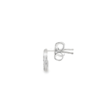 14KW Circle Diamond Studs - 0.10ctw - Left View