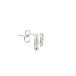 14KW Circle Diamond Studs - 0.10ctw - Right View