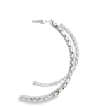 14KW Diamond Half-Hoop "J Shape" Earrings - 3.76ctw - Right View