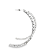 14KW Diamond Half-Hoop "J Shape" Earrings - 3.76ctw - Right View