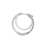 14KW Inside-Outside Diamond Hoop Earrings - 1.50ctw - Left View