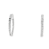 14KW Inside-Outside Diamond Hoop Earrings - 1.50ctw - Back View