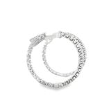 14KW Inside-Outside Diamond Hoop Earrings - 1.50ctw - Right View