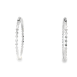 14KW Inside-Outside Diamond Hoop Earrings - 2.19ctw - Back View