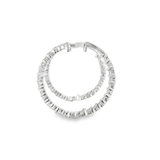 14KW Inside-Outside Diamond Hoop Earrings - 1.50ctw - Left View