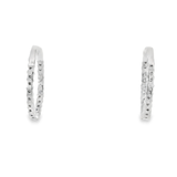 14KW Inside-Outside Diamond Hoop Earrings - 1.50ctw - Back View