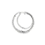 14KW Inside-Outside Diamond Hoop Earrings - 1.50ctw - Right View