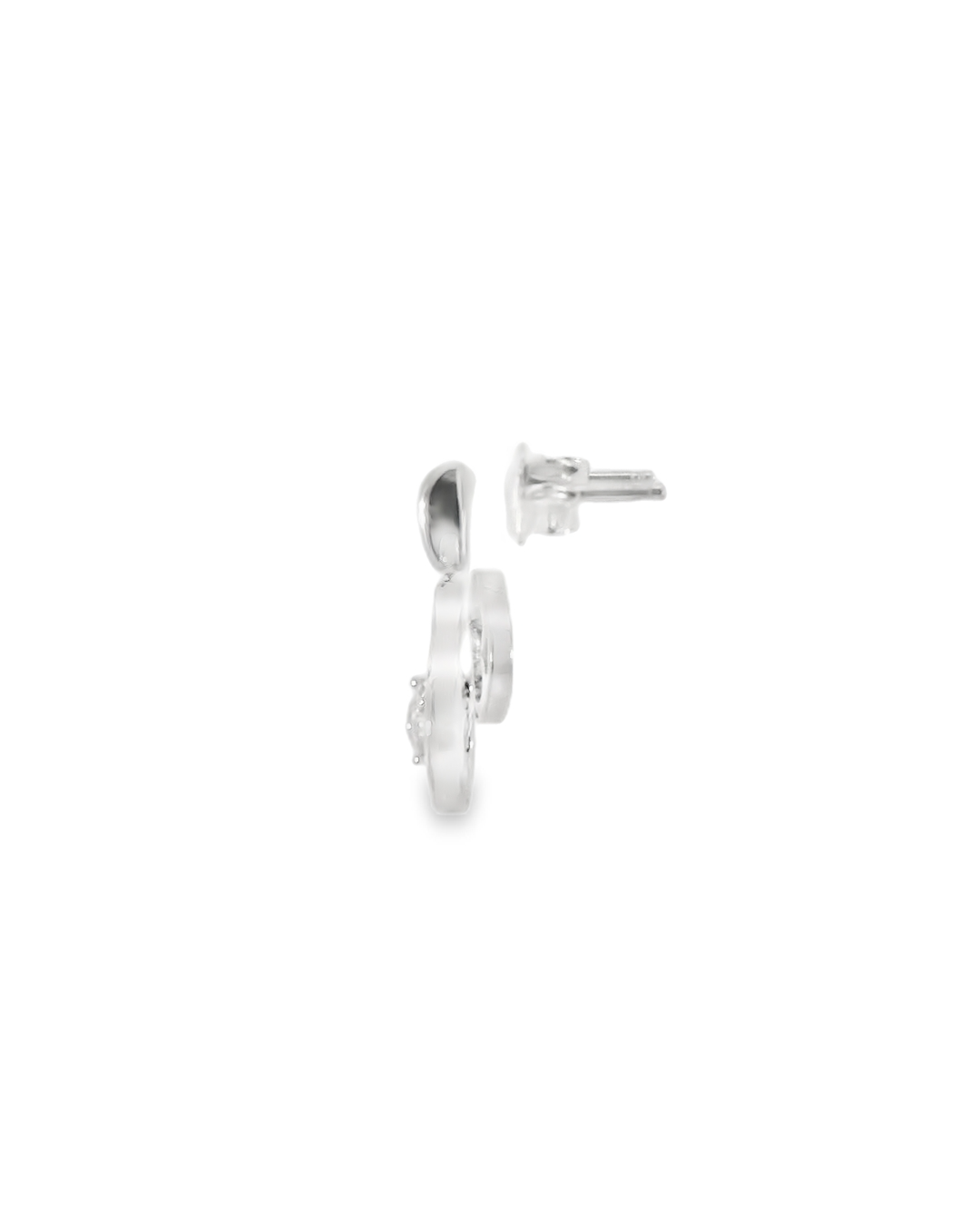 18KW Diamond Clover Earrings - 0.33ctw - Left View