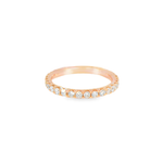14KR French-set Diamond Wedding Band - Front View