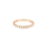 14KR French-set Diamond Wedding Band - Front View